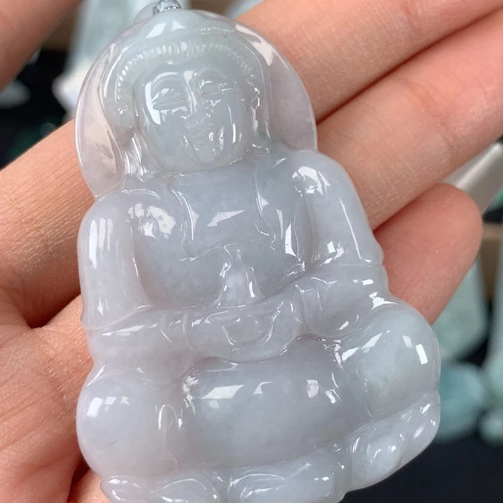 颈饰未镶嵌翡翠玉观音吊坠