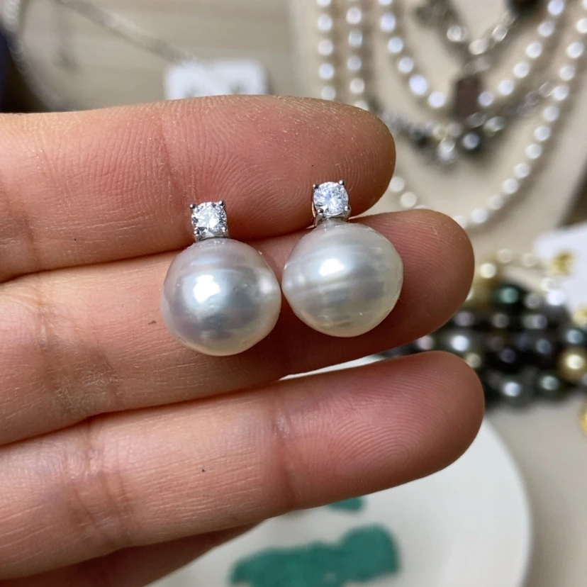 【闪购商品】海水珍珠耳饰银S925镶嵌群****啊