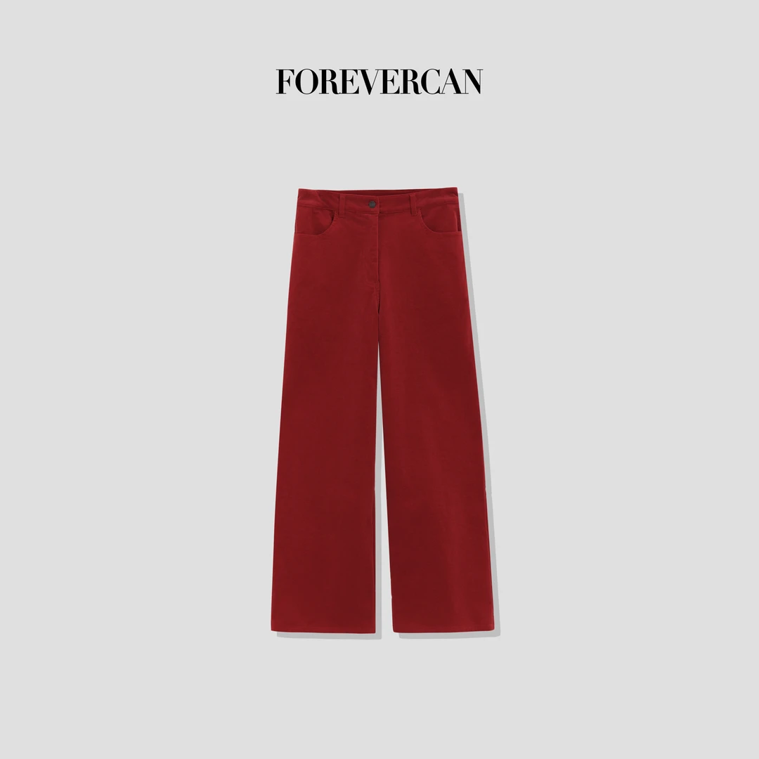 FOREVERCAN“本命裤”氛围感客订细条灯芯绒直筒长裤 SP22687
