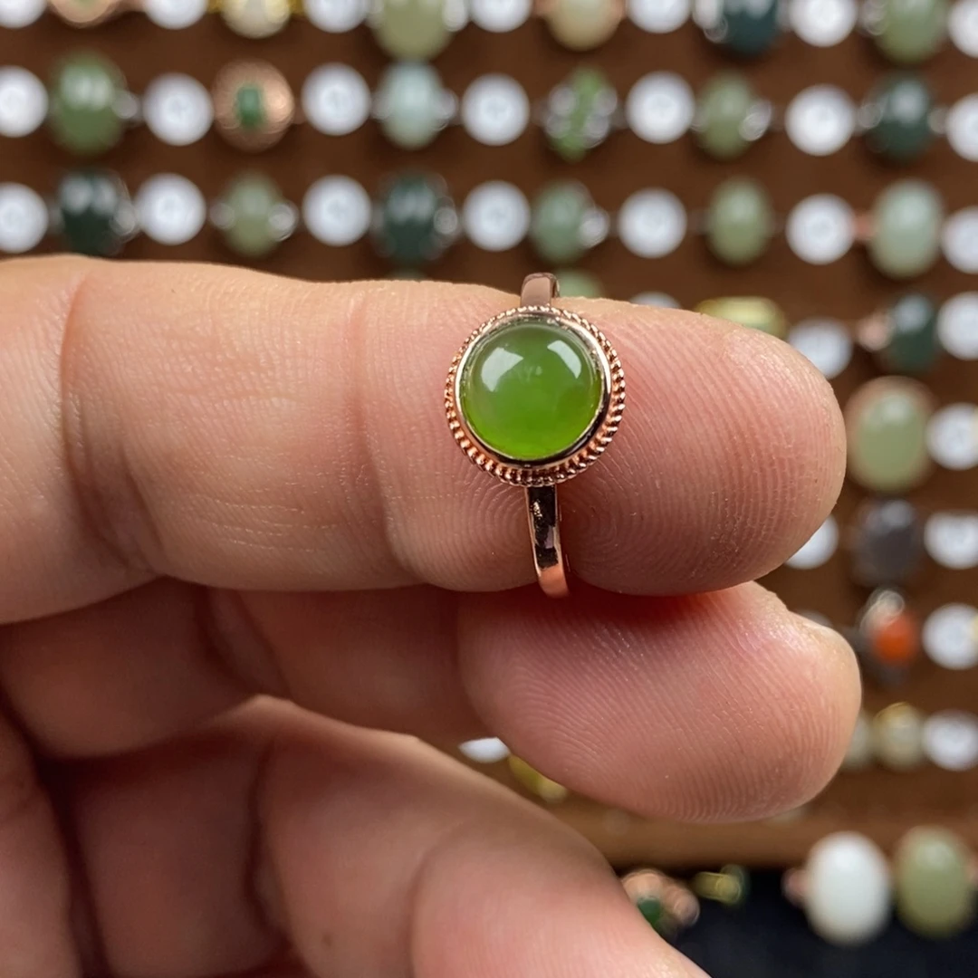 和田玉（碧玉）戒指合金