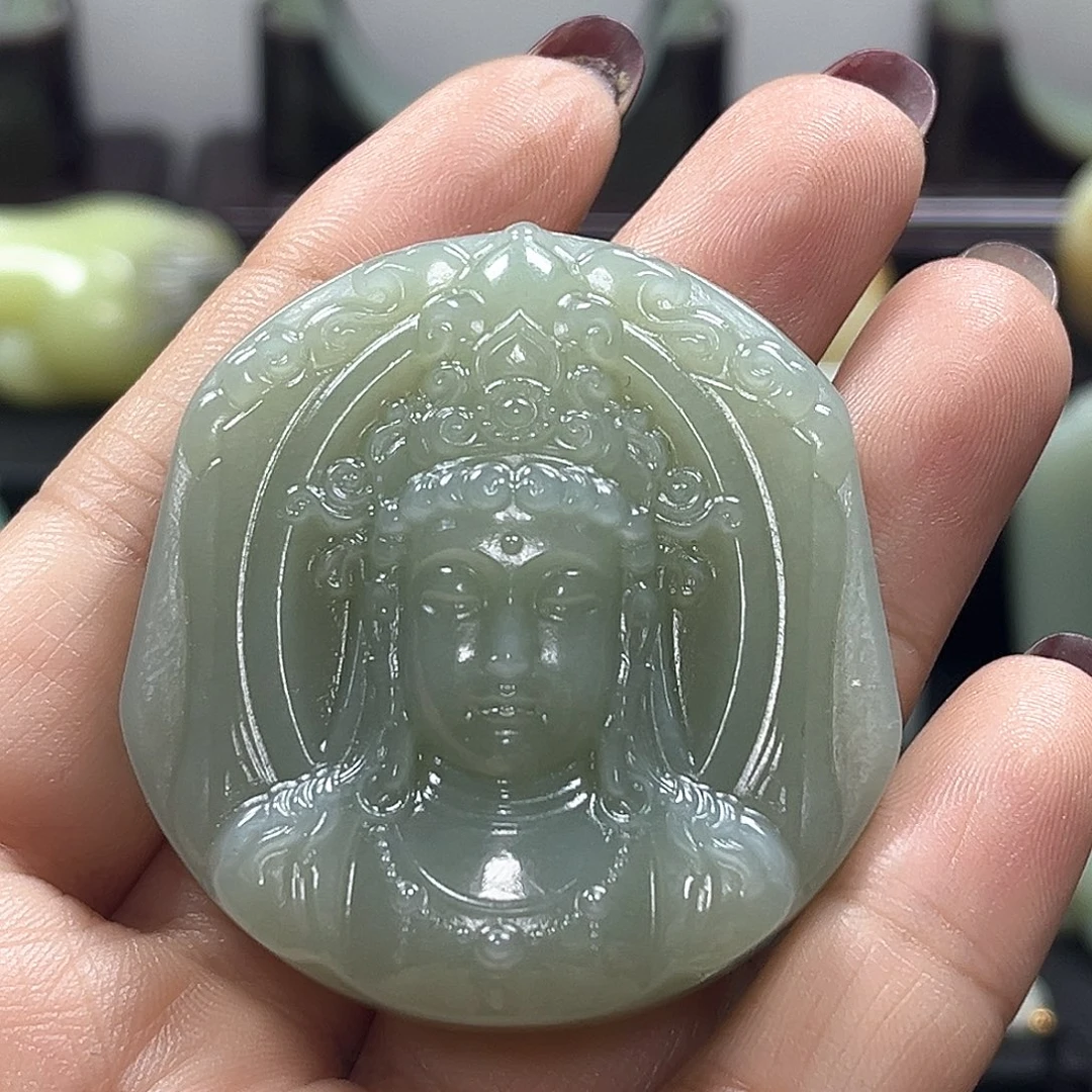 和田玉（青白玉）未镶嵌吊坠(不含链)