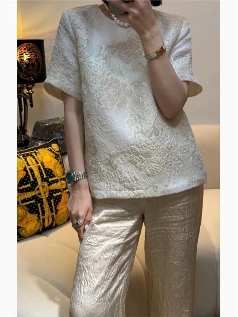 【依燃】（提花金丝）新款 浮力上衣