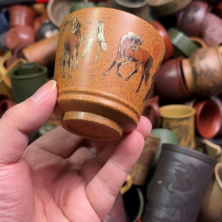 紫砂茶杯全手工紫砂主人杯