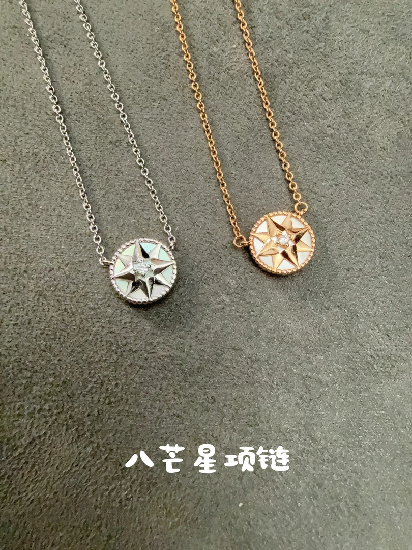 合金项链 项链  V金CNC工艺项链 八芒星项链 088