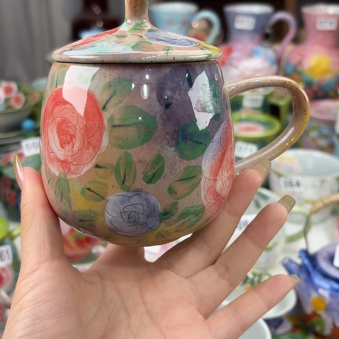 瓷片景德镇手绘高温釉下彩陶瓷茶具