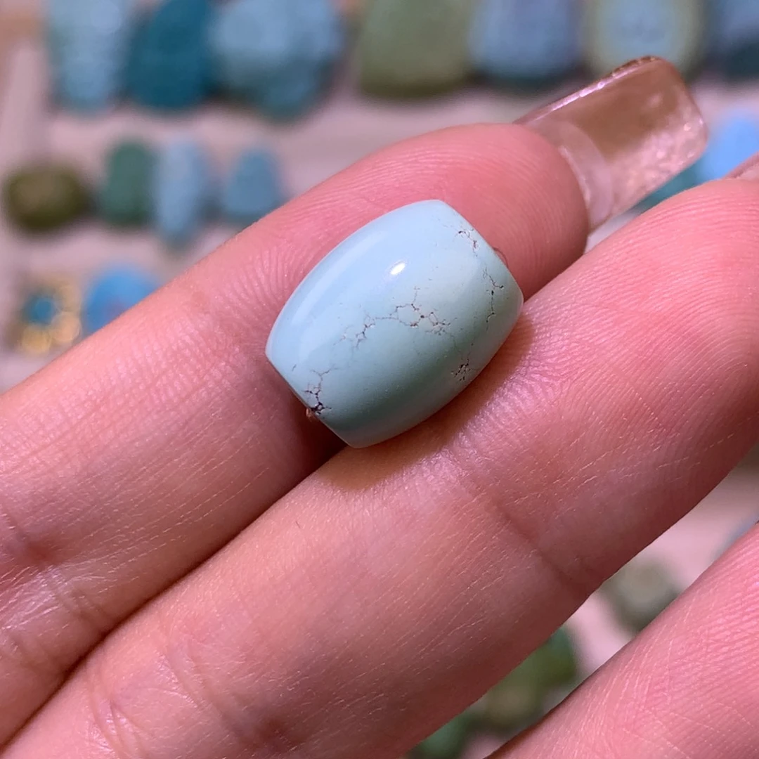 绿松石珠宝奇石未镶嵌桶珠