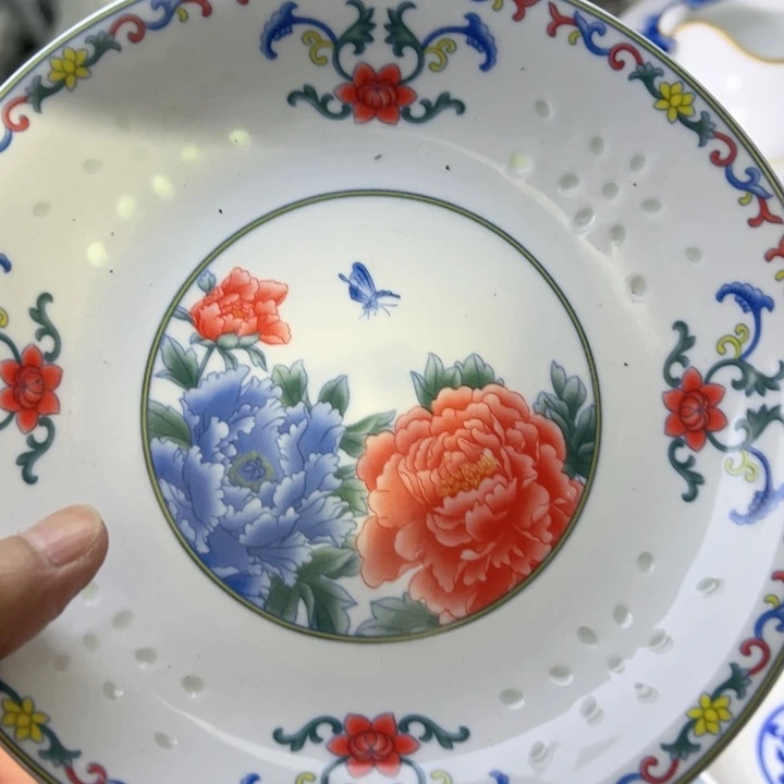 杯七寸玲珑窝盘一个