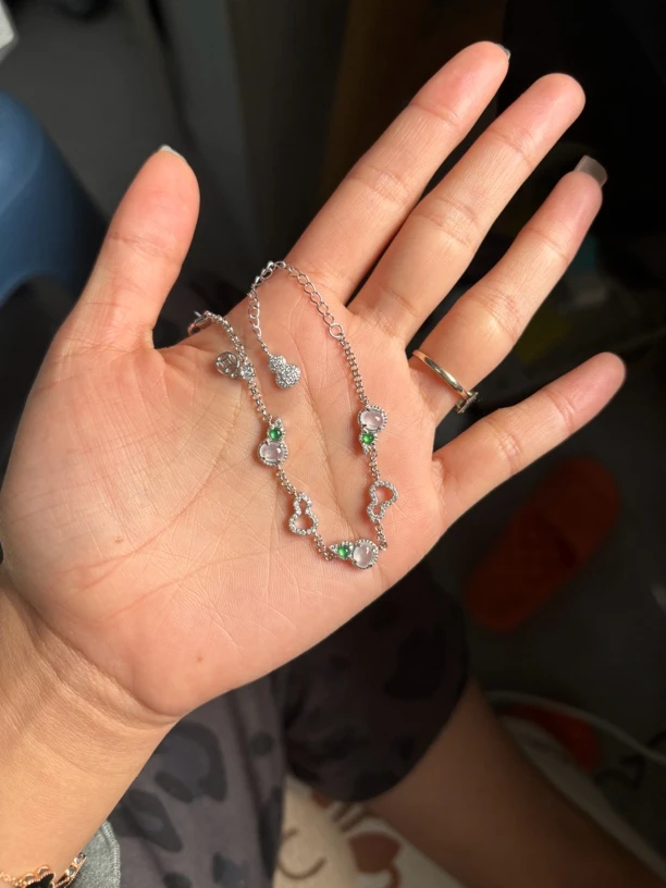 天然缅甸A货翡翠S925手链