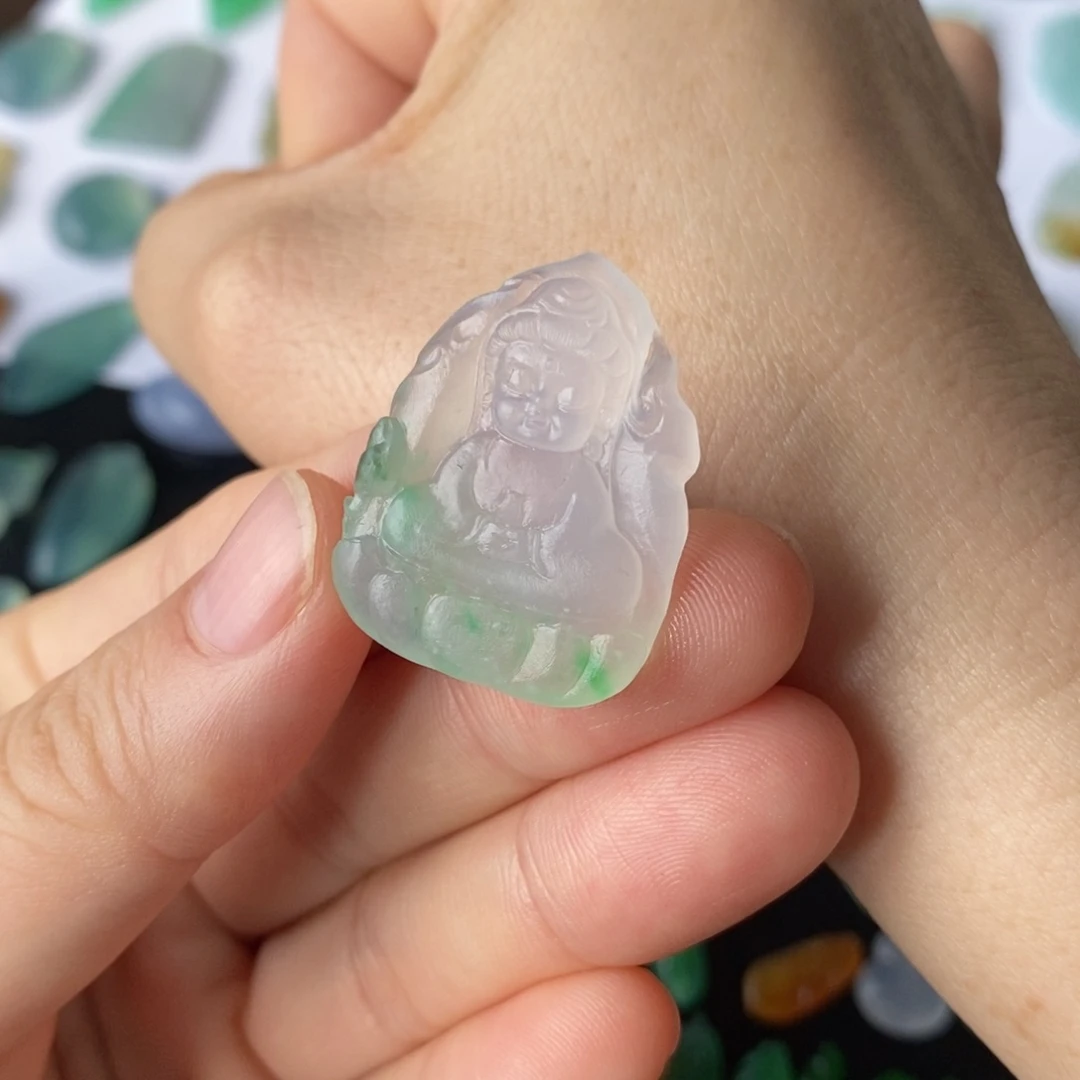 定制翡翠未镶嵌宝宝佛