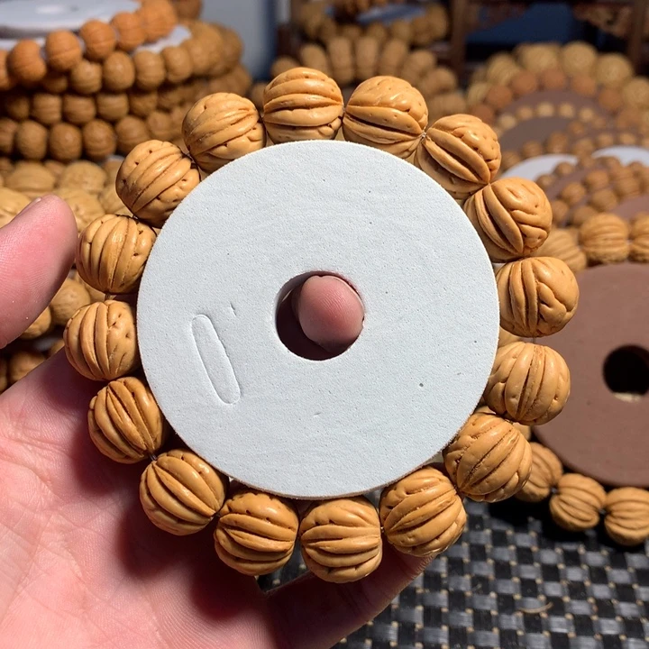 F***7手串桃核11#野生宽脐三道筋