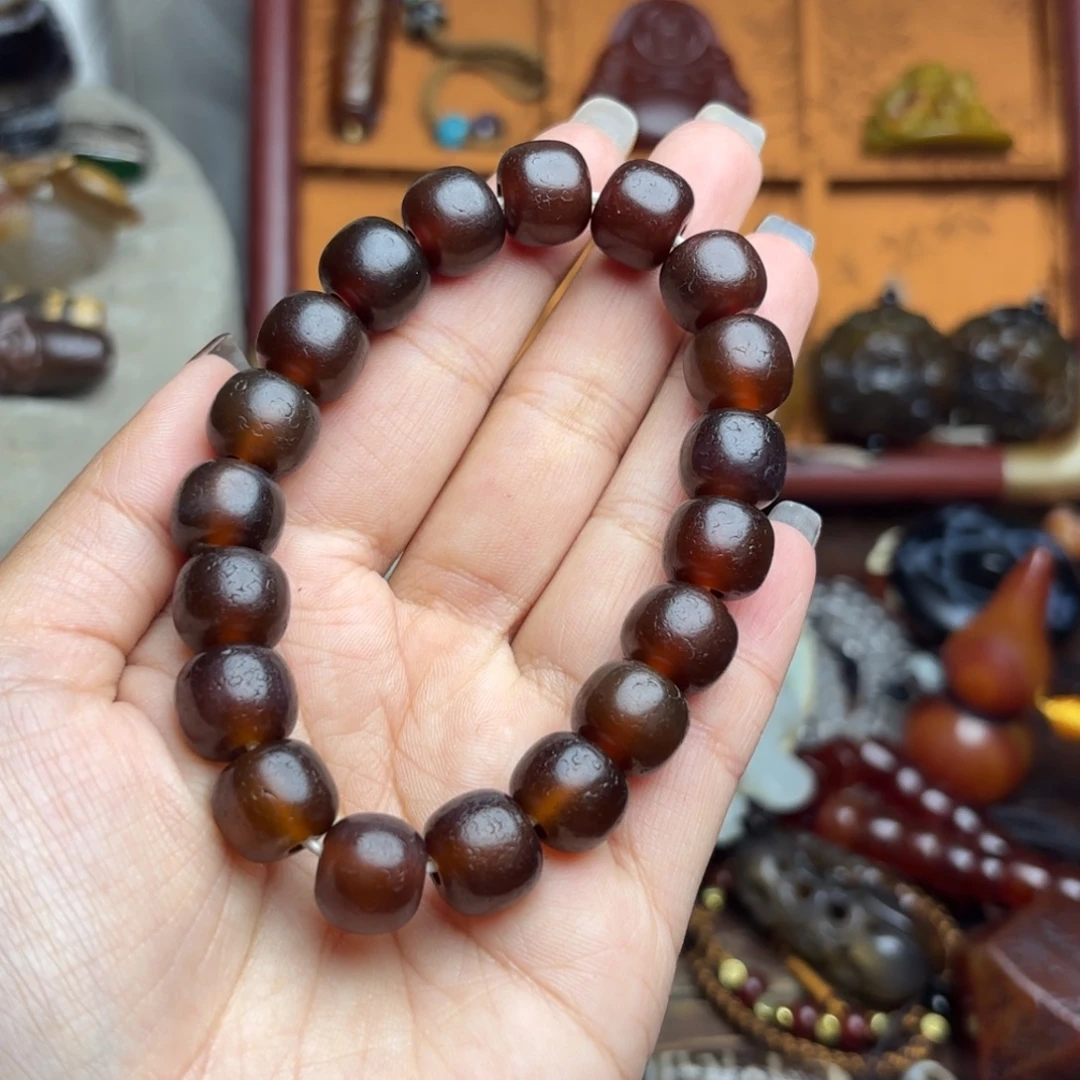 笑***凉玛瑙/玉髓未镶嵌手串