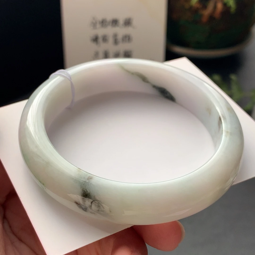 翡翠未镶嵌手镯39号59.5-13-8.9帝王裂