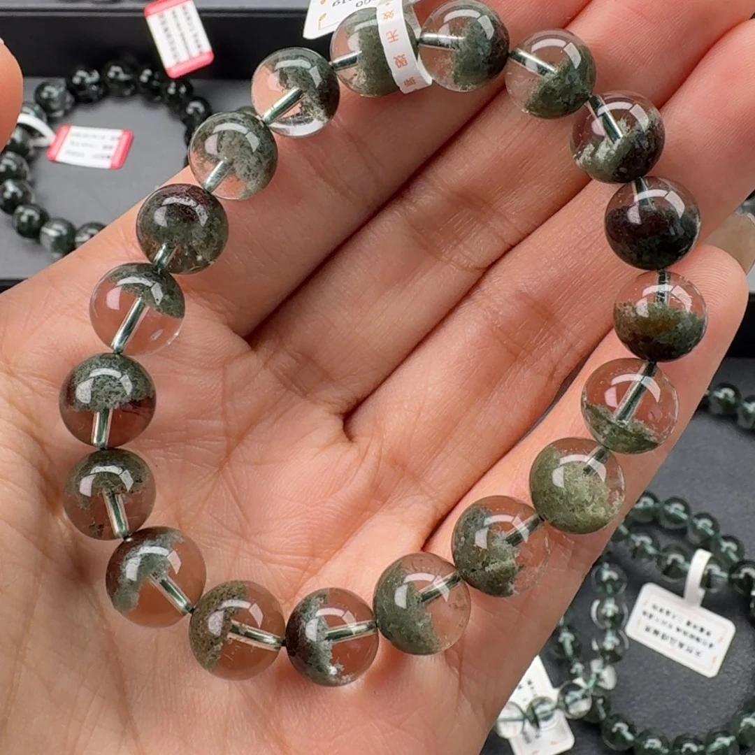 手链水晶未镶嵌天然绿幽灵聚宝盆