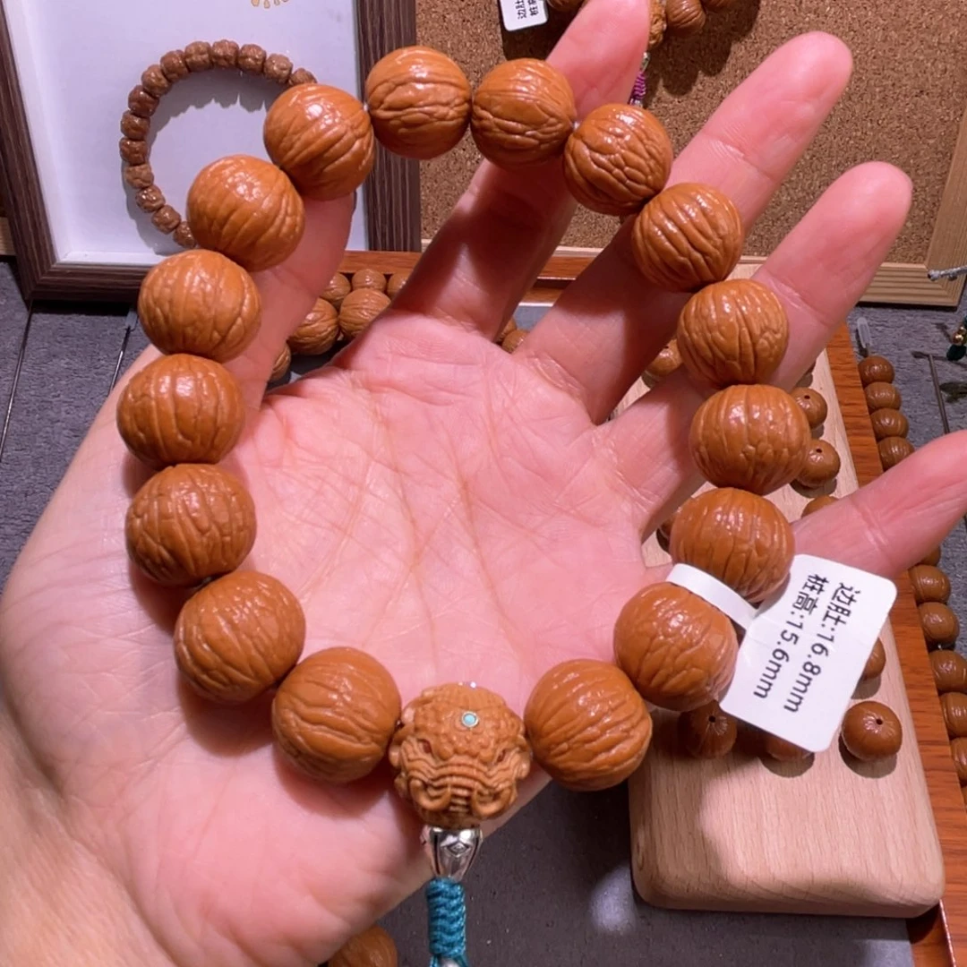 咖***糖吊坠猴头核桃定制聚宝盆手持