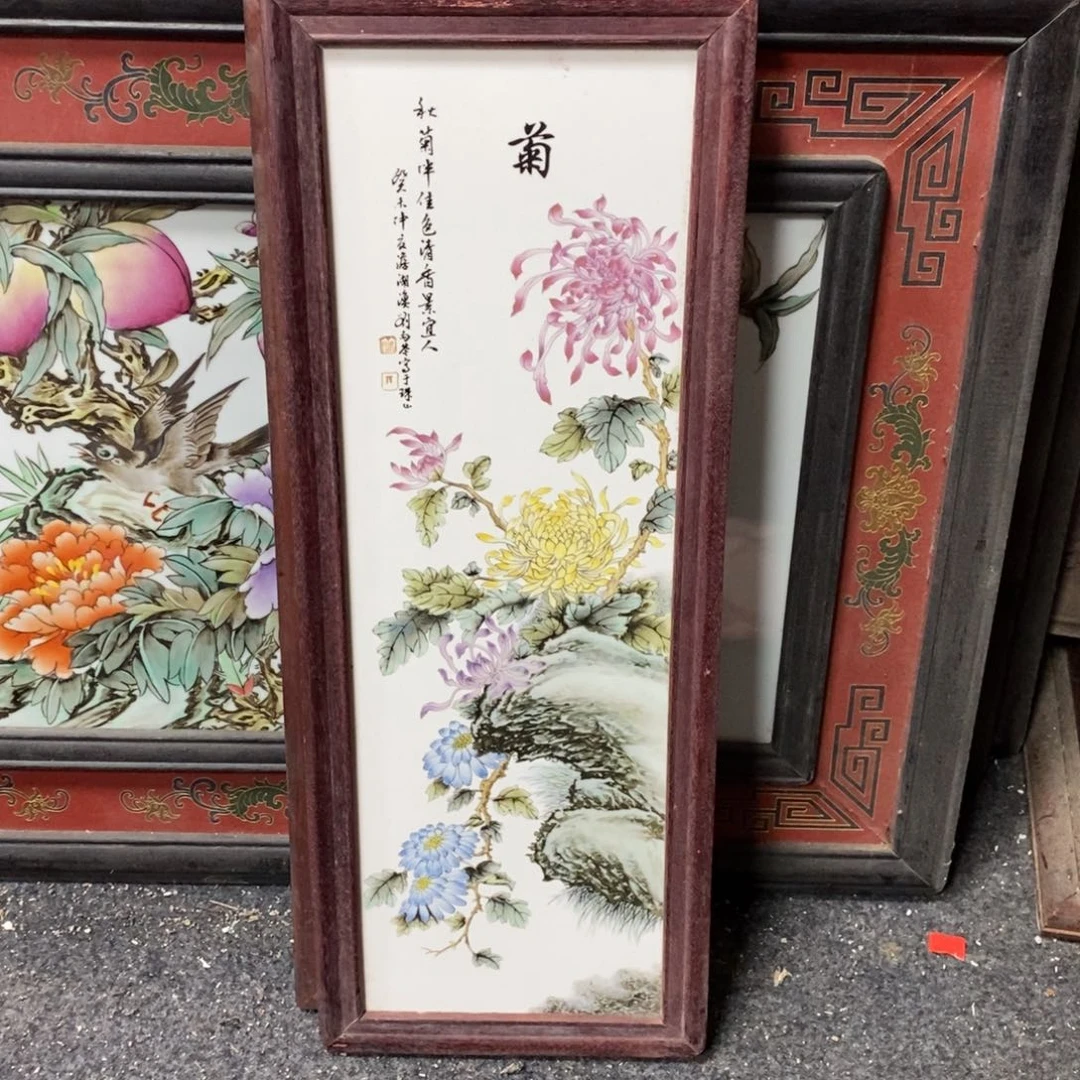 瓷片55*21 景德镇瓷板画柴窑烧制