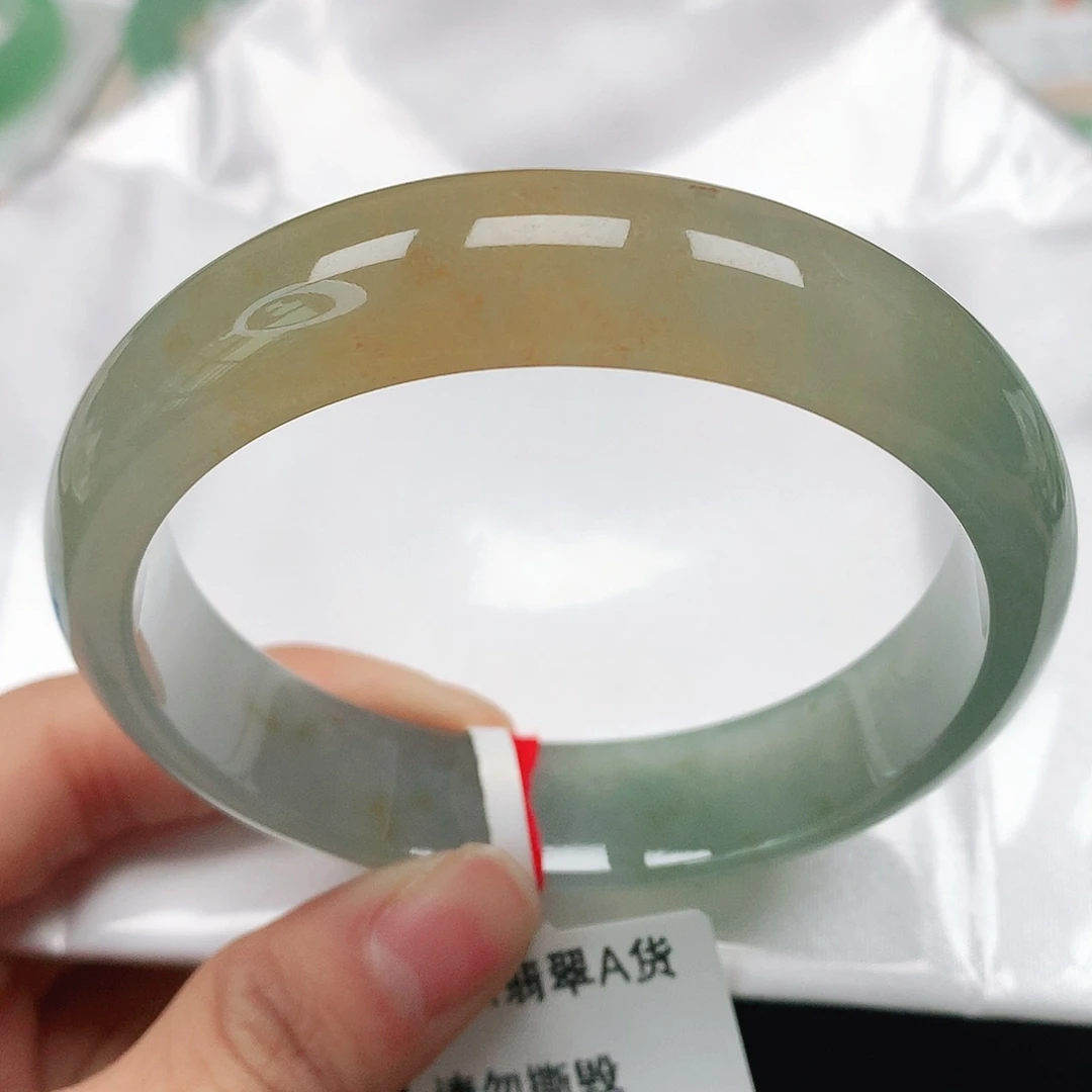 翡翠手镯未镶嵌天然翡翠手镯58