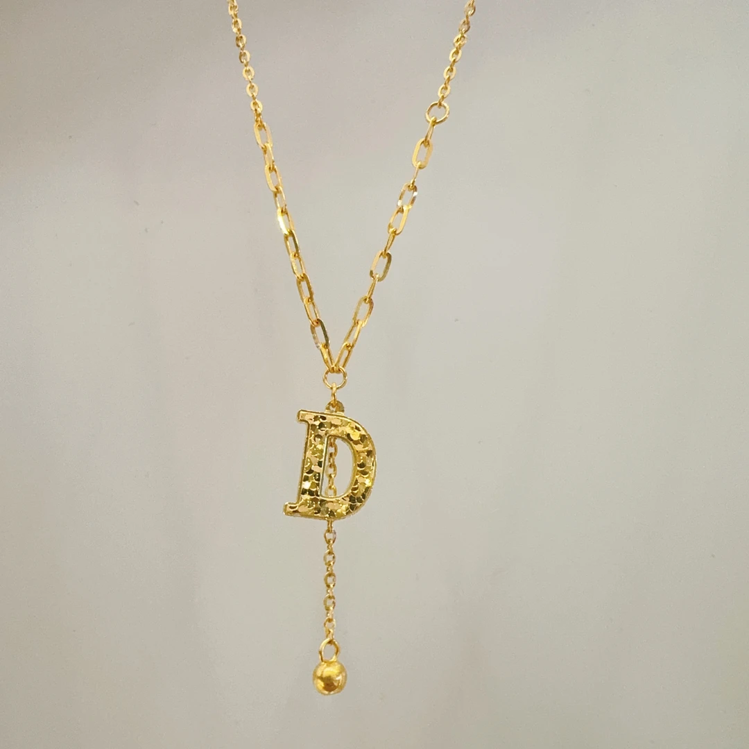 足金 999 小 d 字母套链