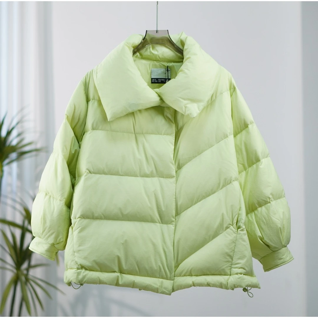 LI系列   F010  女装简约时尚羽绒服荧光绿DDE183261