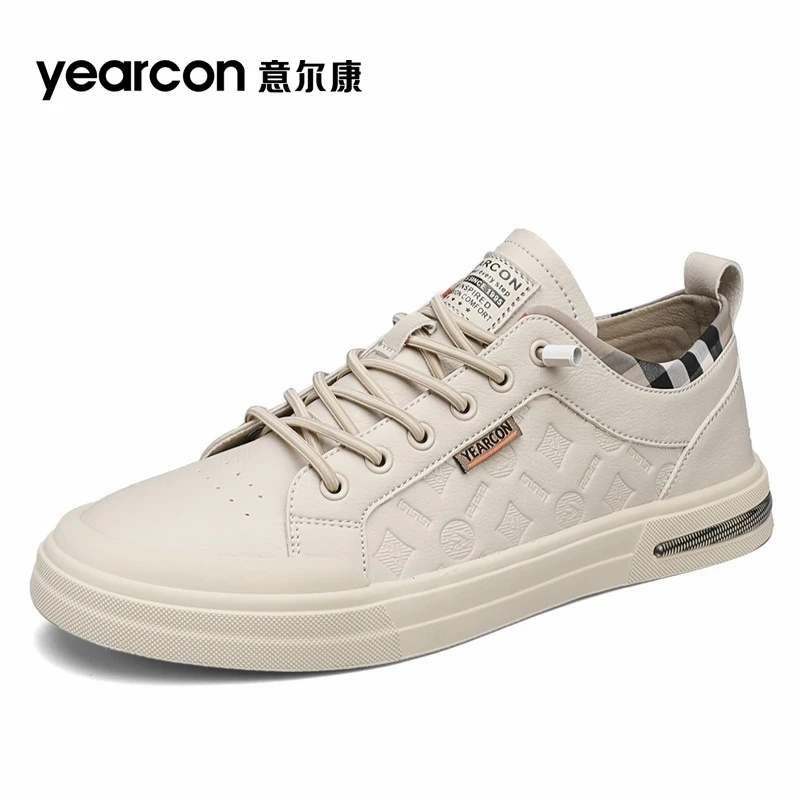 意尔康男鞋秋季新款防臭耐磨男板鞋高级感百搭一脚蹬男款休闲皮鞋