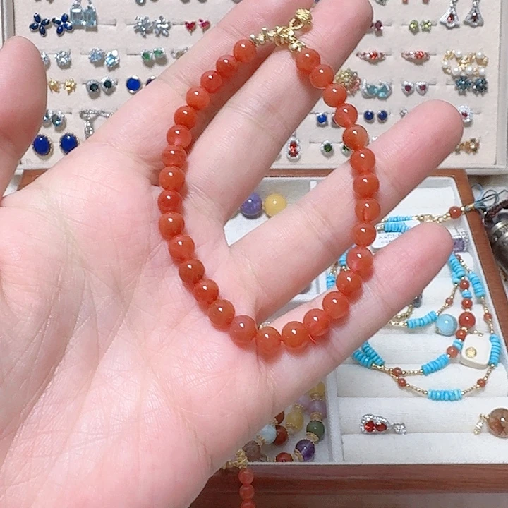 南红玛瑙手链未镶嵌手链