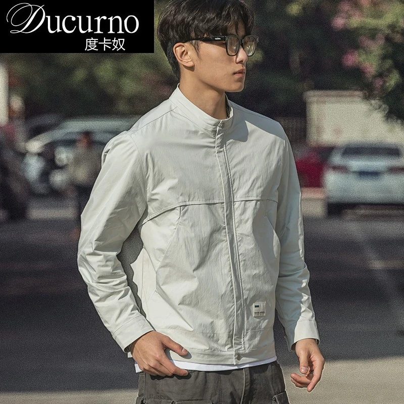 美式复古外套男薄款2025秋季新款潮牌春秋立领美式短款飞行员夹克