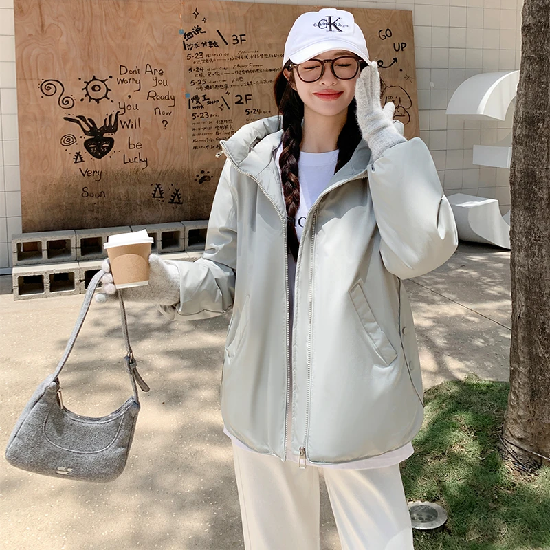 棉服女冬季12-20岁初中高中学生韩系保暖加厚棉衣外套面包服棉袄