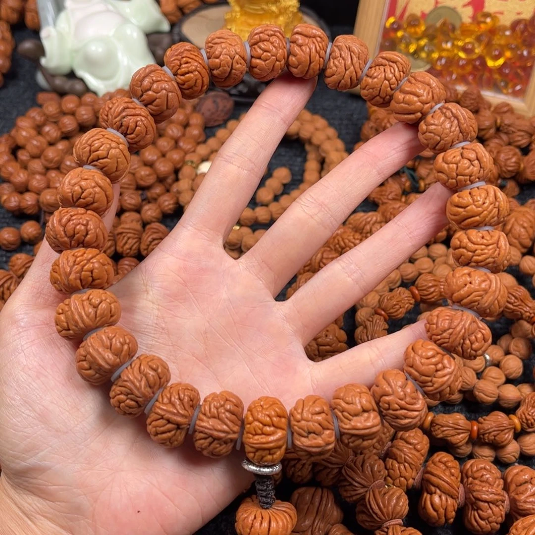 文玩核桃手串真**满C3桃核手持