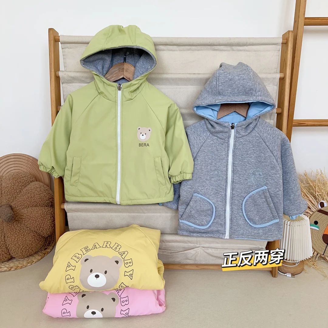 逗逗猴定制款春秋款正反两穿冲锋衣外套55888