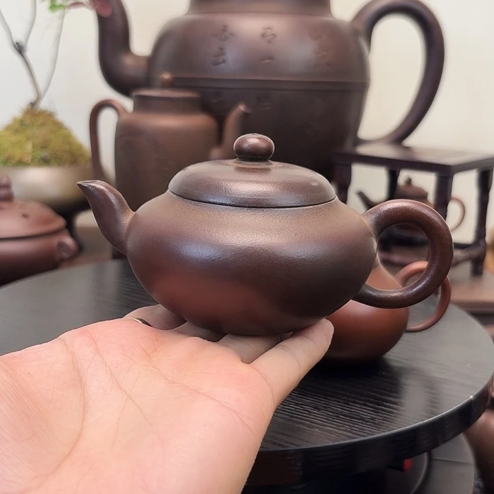 茶壶紫砂一****柒紫泥老紫砂壶