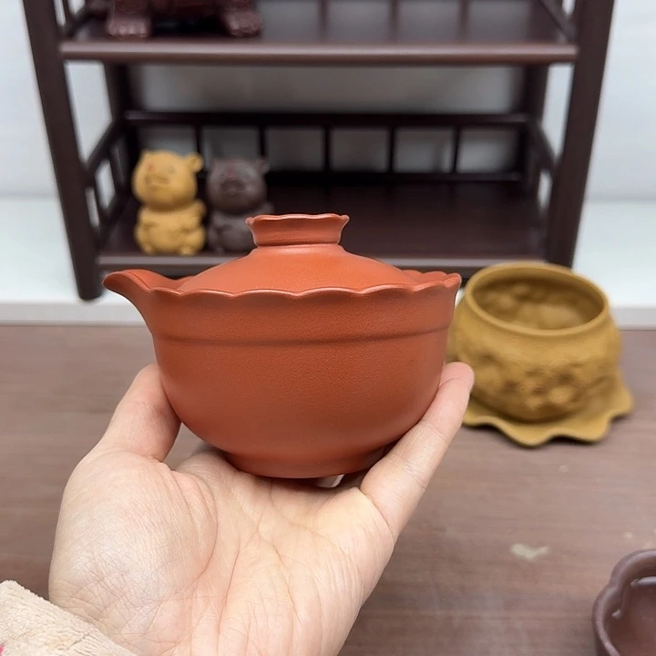 茶案朱泥盖碗盖碗