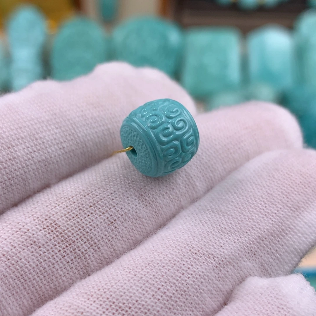 绿松石未镶嵌老型回纹卡11+