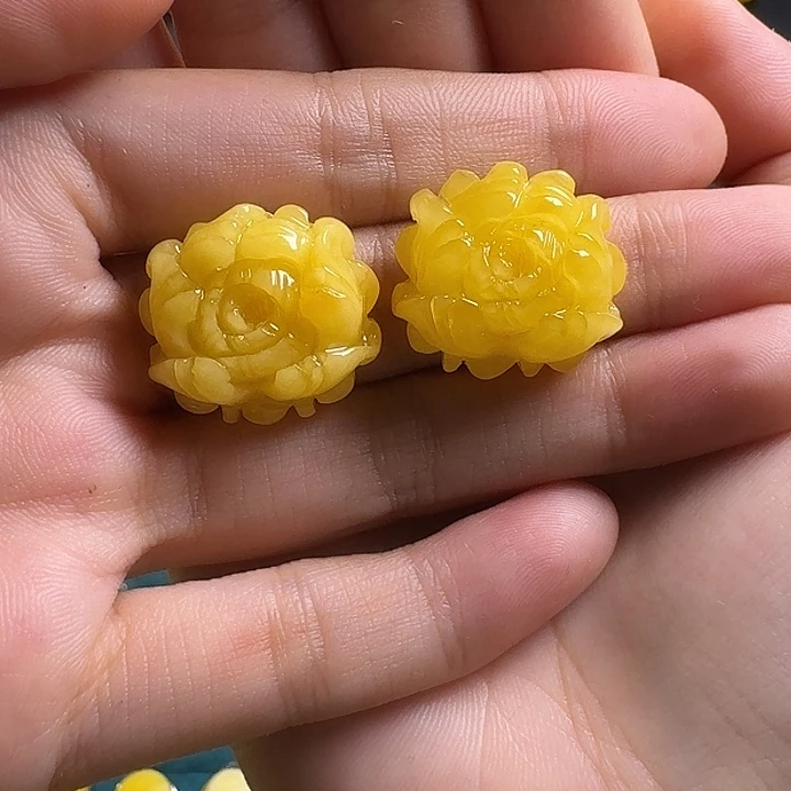 *****蜜蜡银S925镶嵌耳饰耳钉