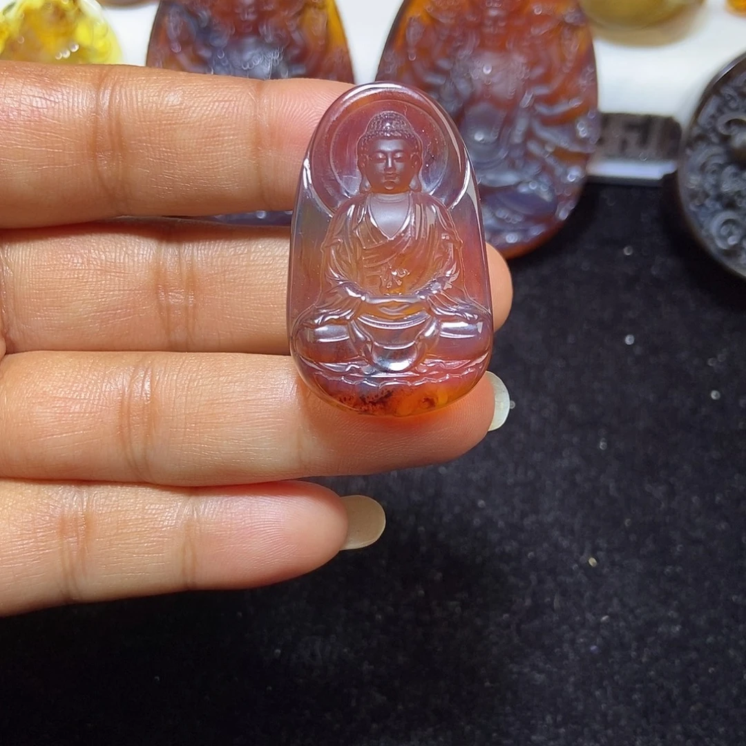 琥珀未镶嵌颈饰缅甸天然琥珀吊坠