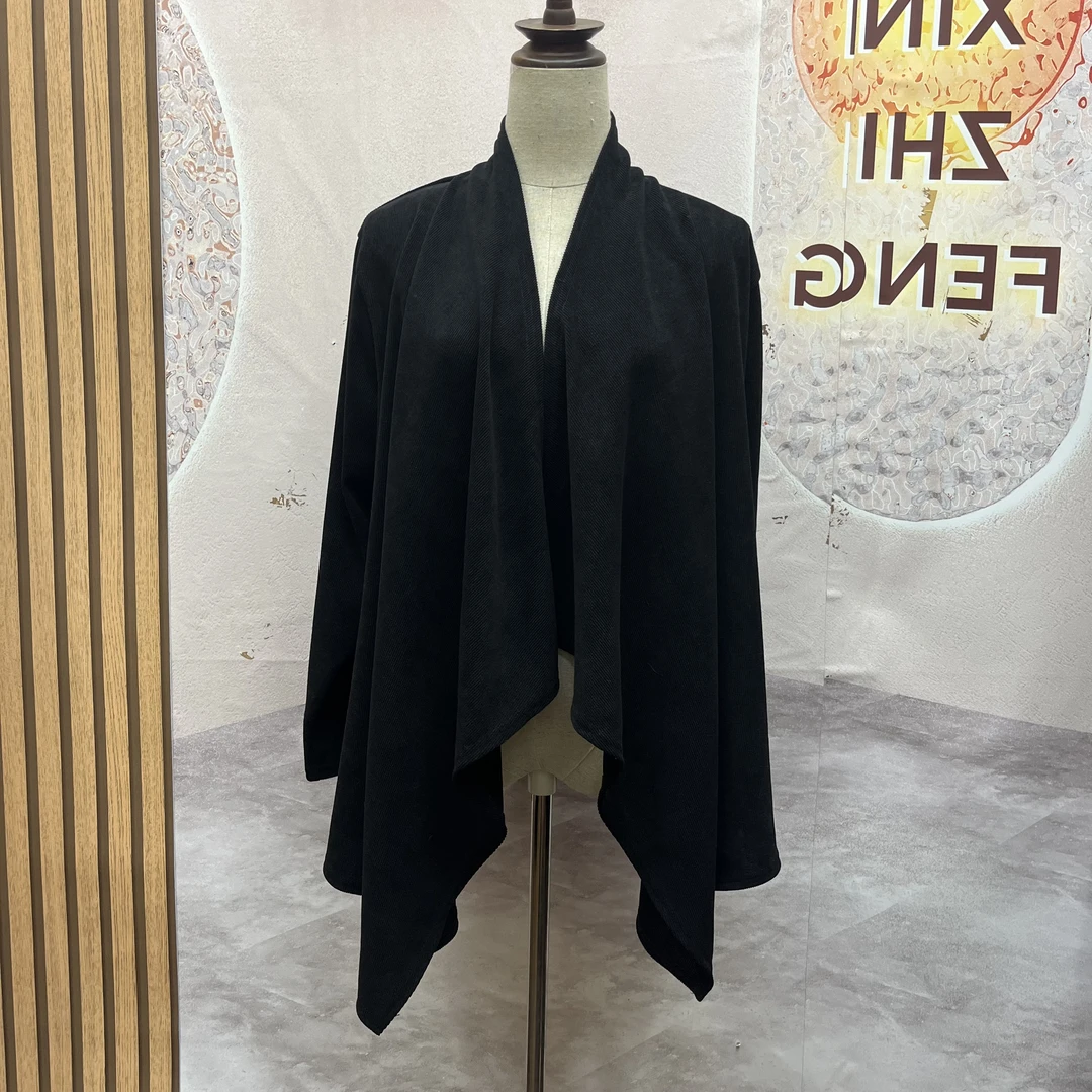 7302-2新之峰冬季新款上新披肩显瘦厚款极简风雪尼尔百搭舒适