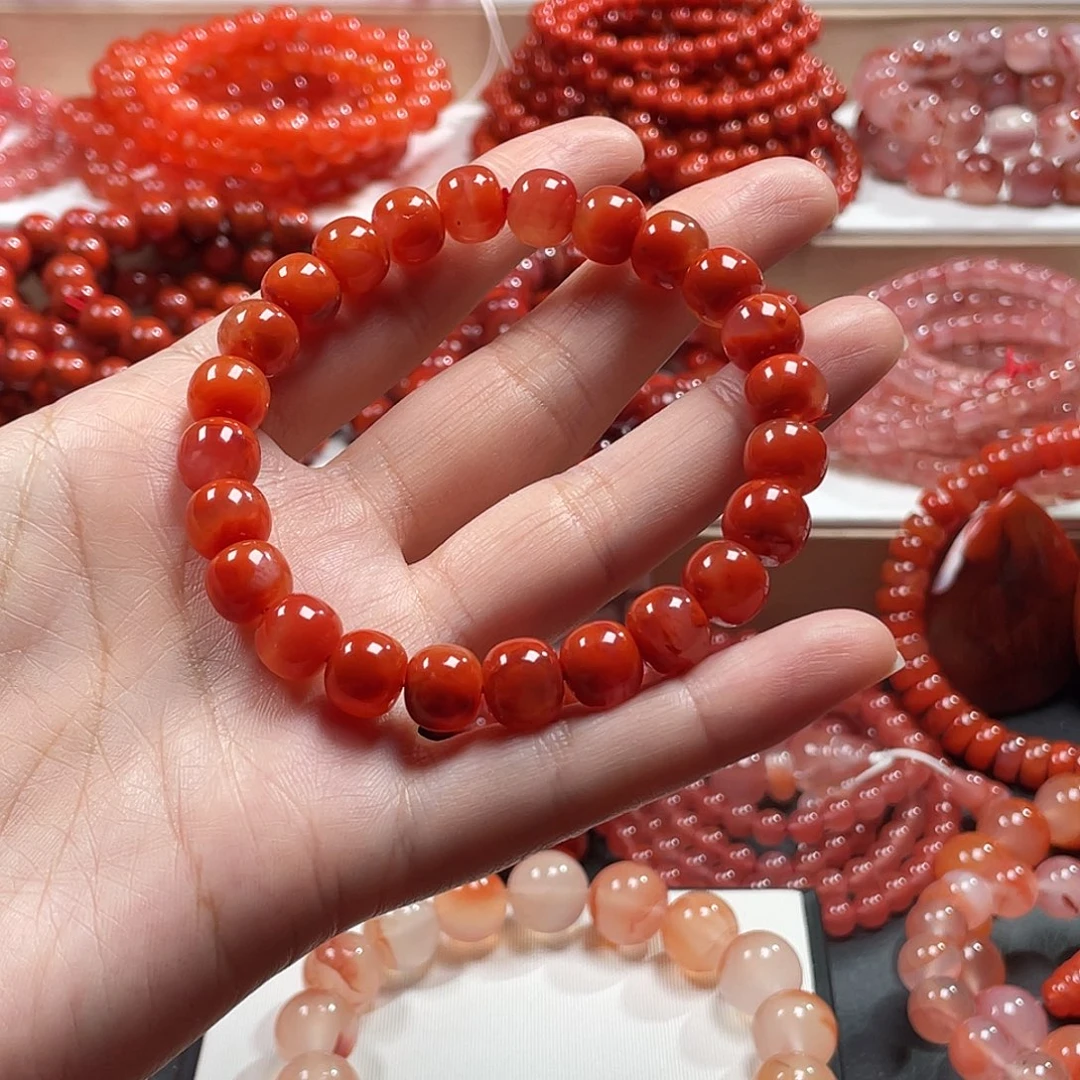 南红玛瑙未镶嵌手链