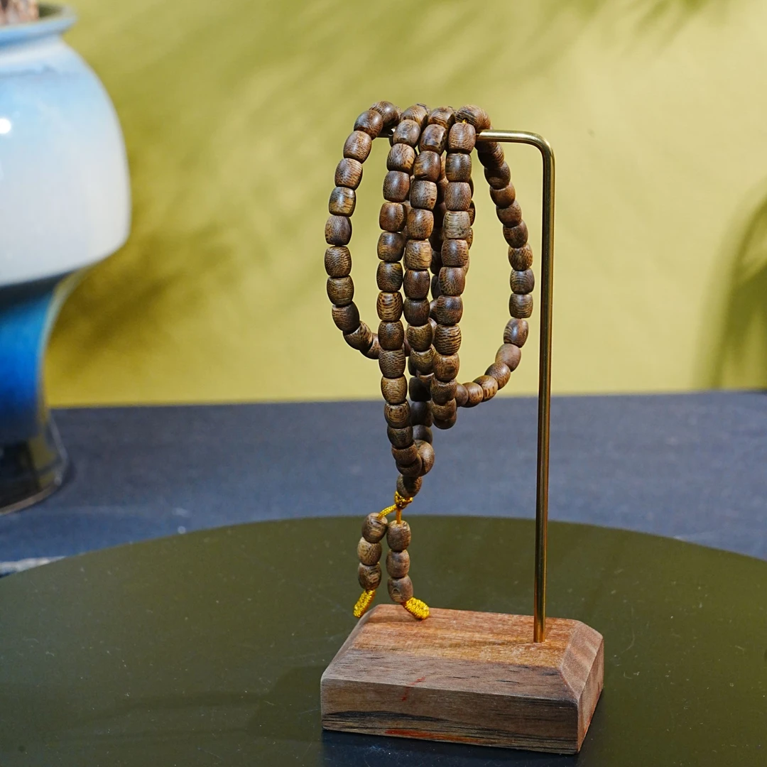 【正区】文莱软丝黑棋多圈桶珠手串0.6x0.6cm 20g 251209005 B