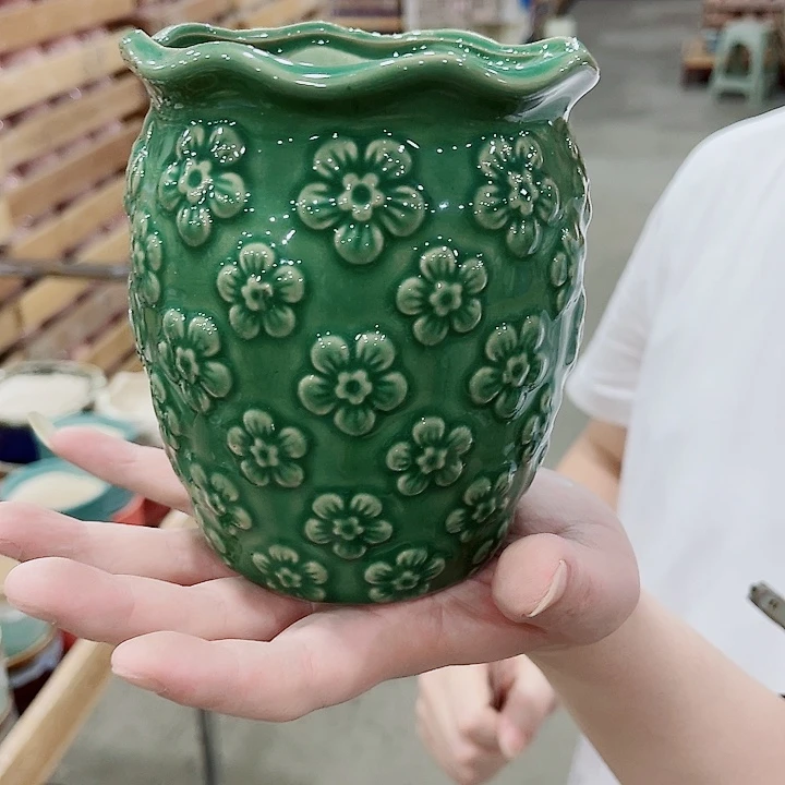 有孔，凑10元包邮陶瓷花盆发货！