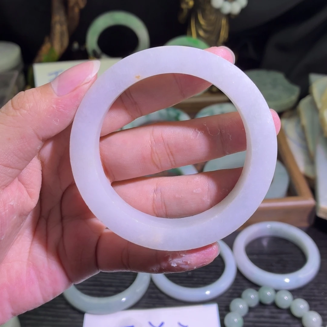 定制翡翠未镶嵌翡翠A货毛胚手镯定制