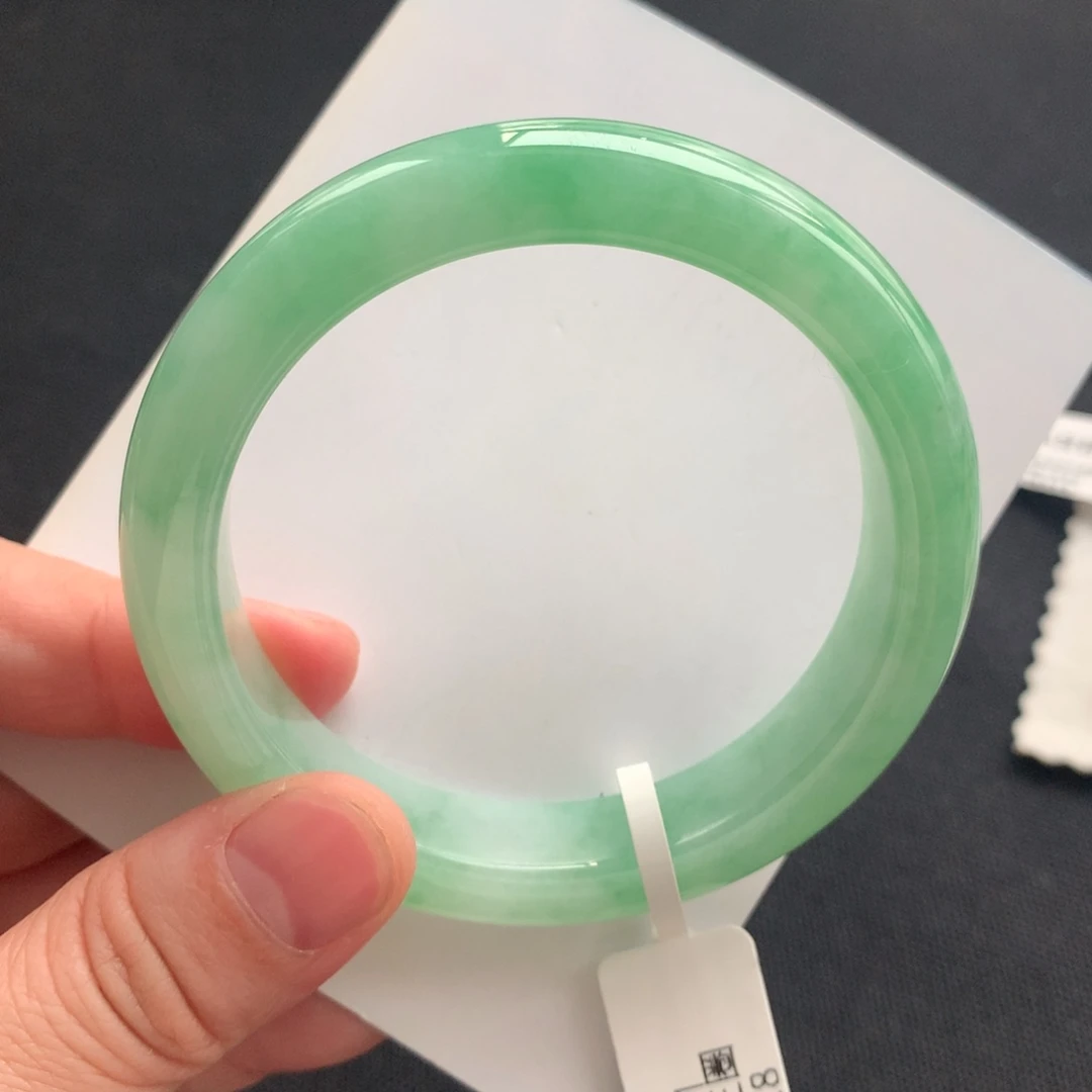 翡翠未镶嵌手镯28号55正