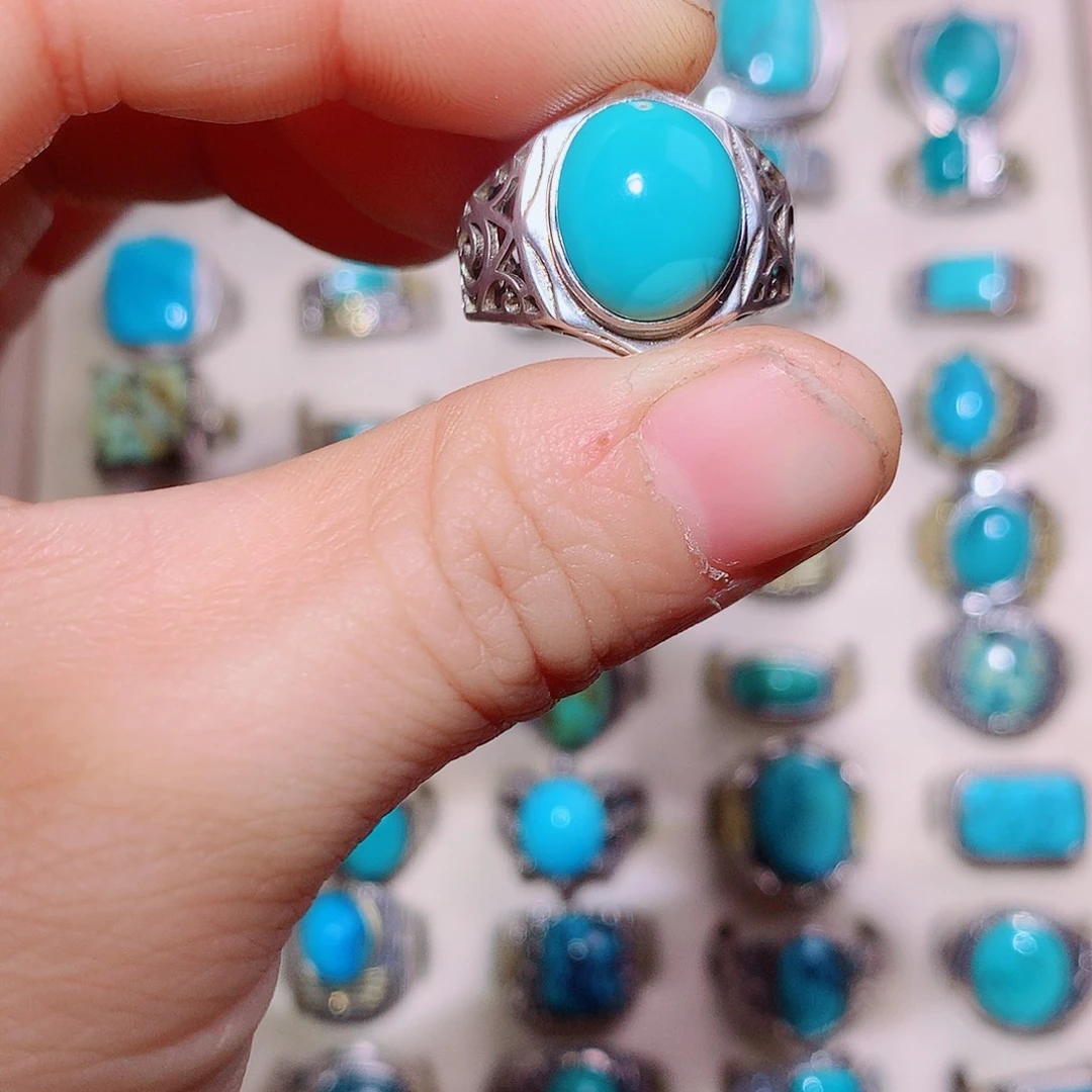 绿松石银S925镶嵌颈饰