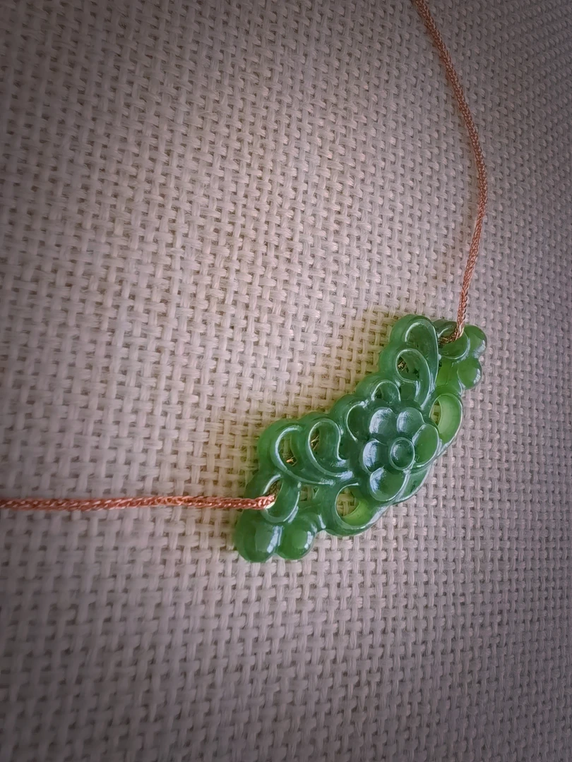 天然和田玉俄罗斯碧玉镂空复古锁骨链60公分加粗毛衣链可调节