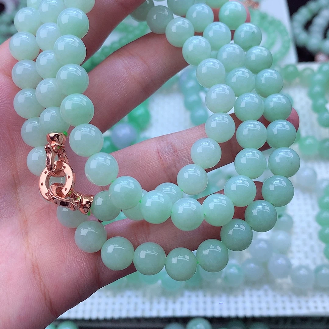 翡翠未镶嵌毛衣链