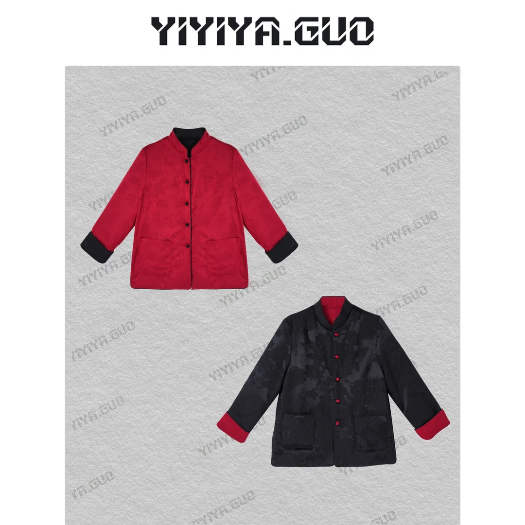 yiyiya.Guo艺艺吖【风尚暖阁】新中式中国风提花双面穿外套25SS0326