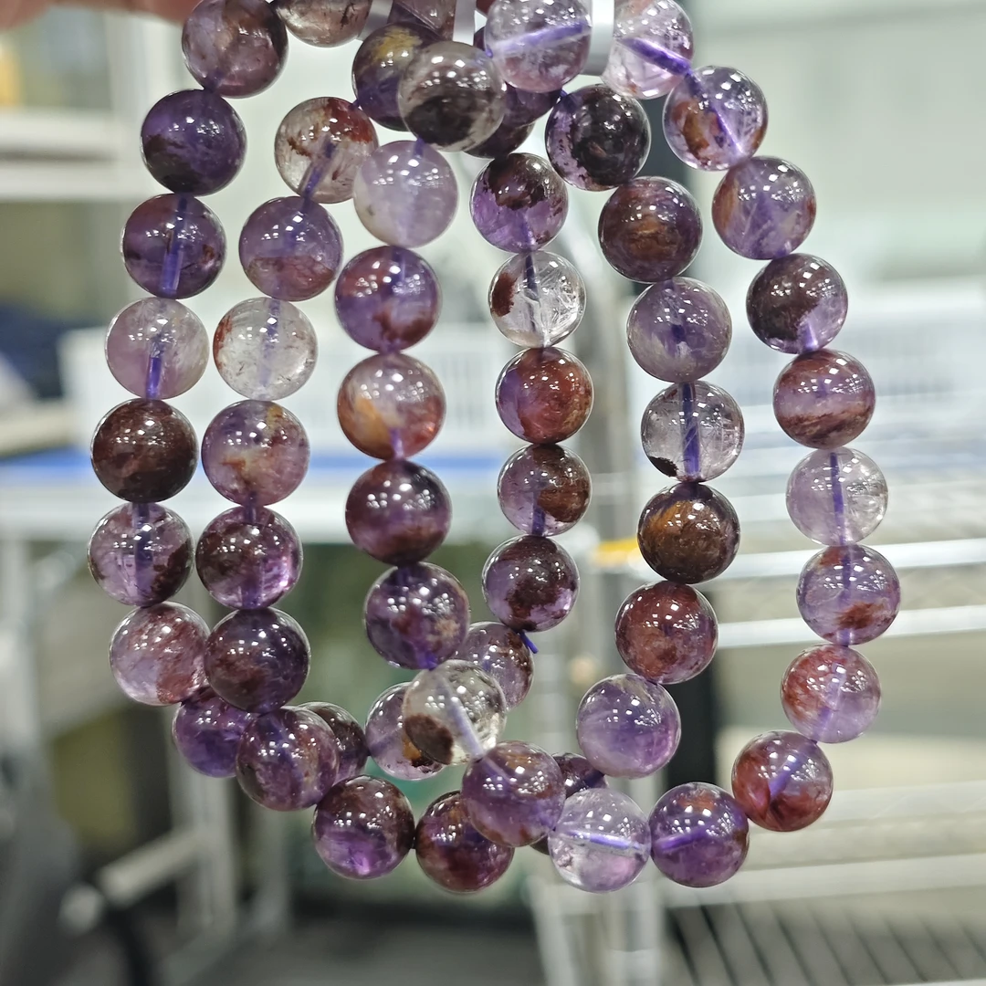 【书记甄选】天然紫幽灵单圈手链 多样性发一件 约10mm  6204GD