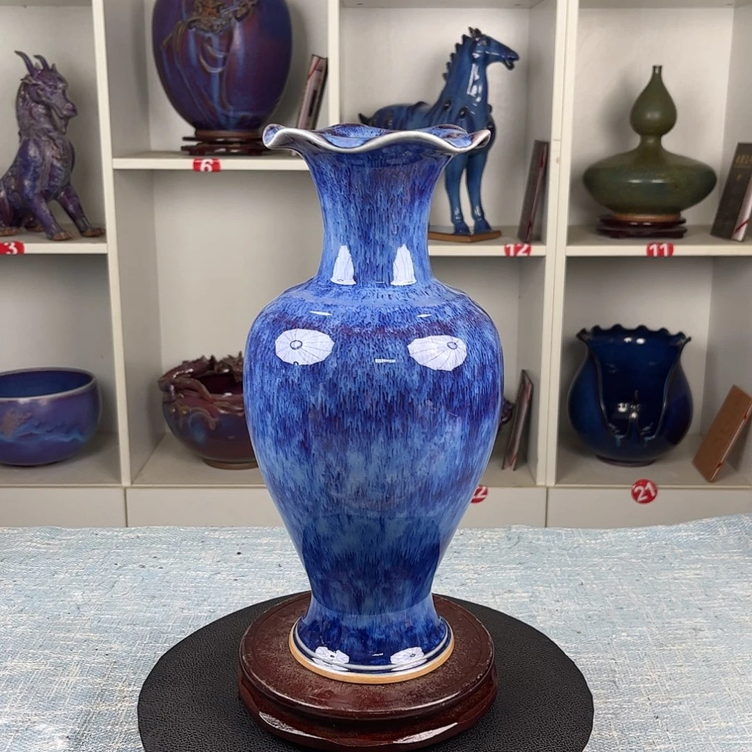 瓷片荷口观音瓶珍品收藏无礼盒