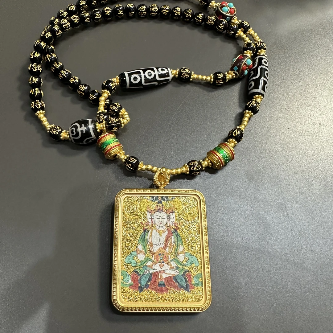 铜合金花岗石吊坠 金唐彩八大生肖守护
