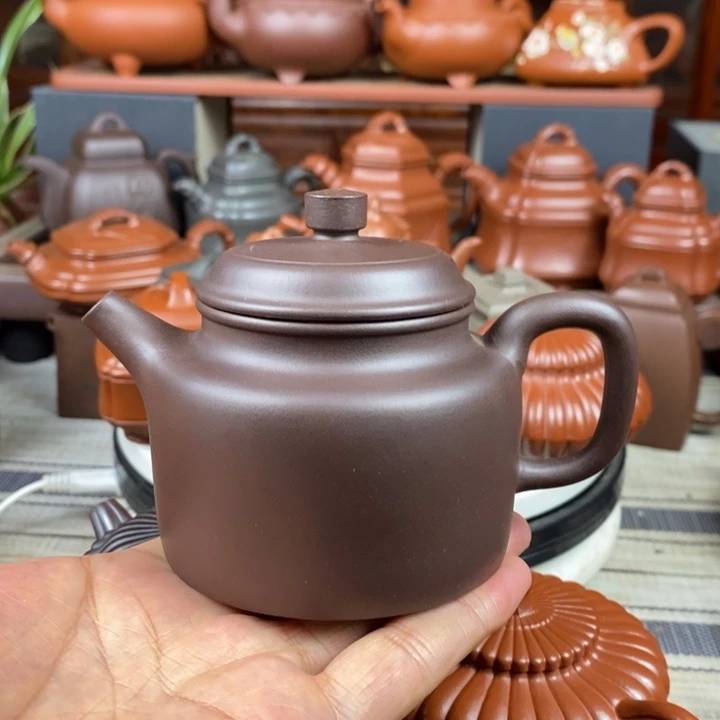 茶壶紫砂德钟220cc原矿老紫泥特价