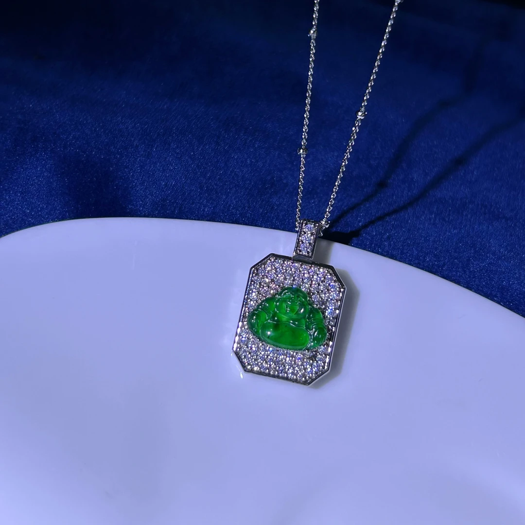 天然翡翠吊坠含链-FC216