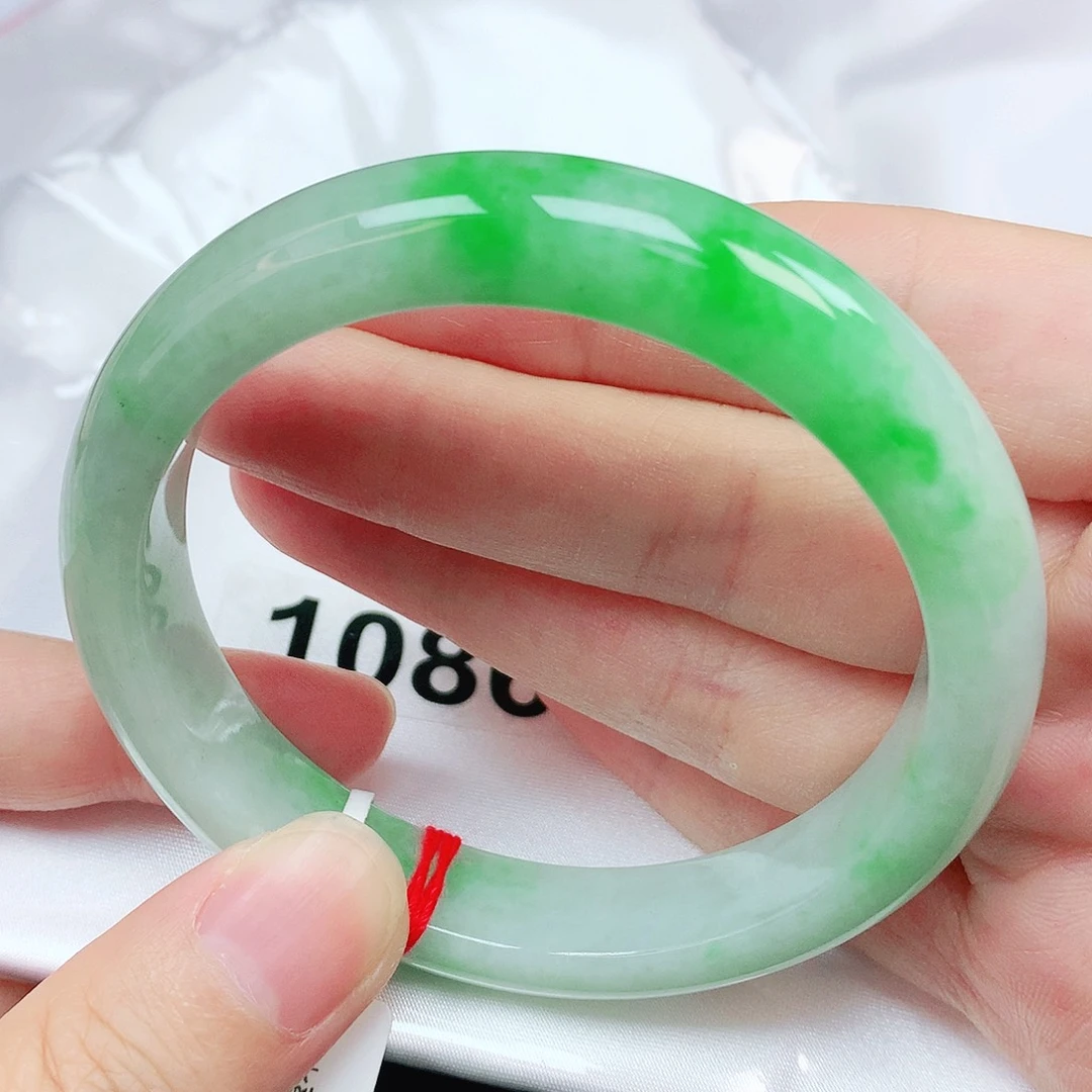 翡翠未镶嵌手镯抖音1089