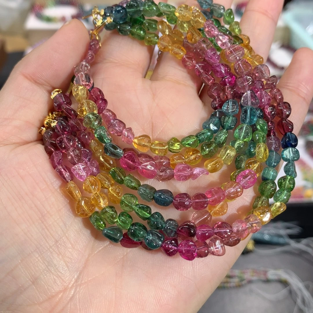 碧玺手链未镶嵌多样性发其一